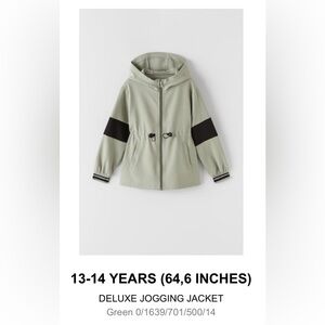 NEW w/tags Zara warmup jacket & pant set, size girls 13-14